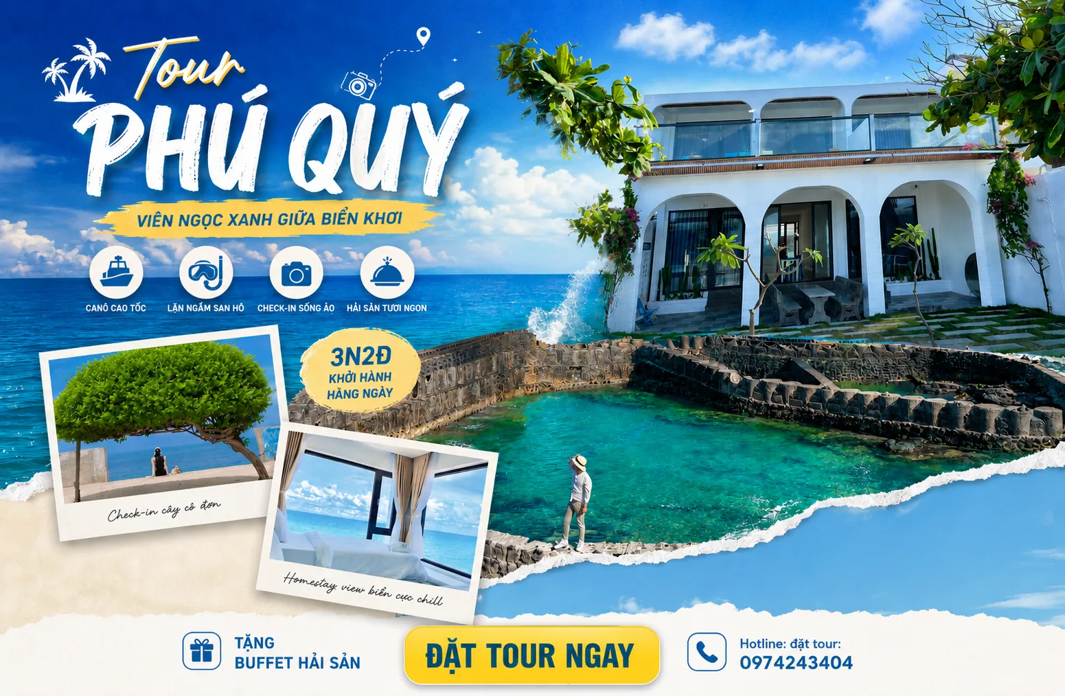 Tour Du Lịch Đảo Phú Quý 3 Ngày 2 Đêm - Nghỉ Dưỡng Tại Villa Cao Cấp Giữa Thiên Đường Biển Đảo