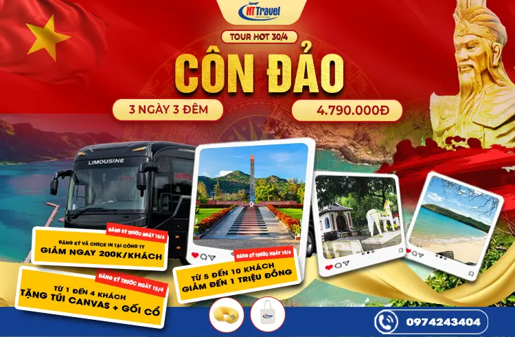 Tour Côn Đảo 3 Ngày 2 Đêm Lễ 30/4 - 1/5 Viếng Mộ Cô Sau - Tham Quan Hòn Bảy Cạnh