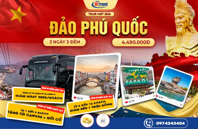 Tour Phú Quốc 3 Ngày 3 Đêm Lễ 30/4 - 1/5