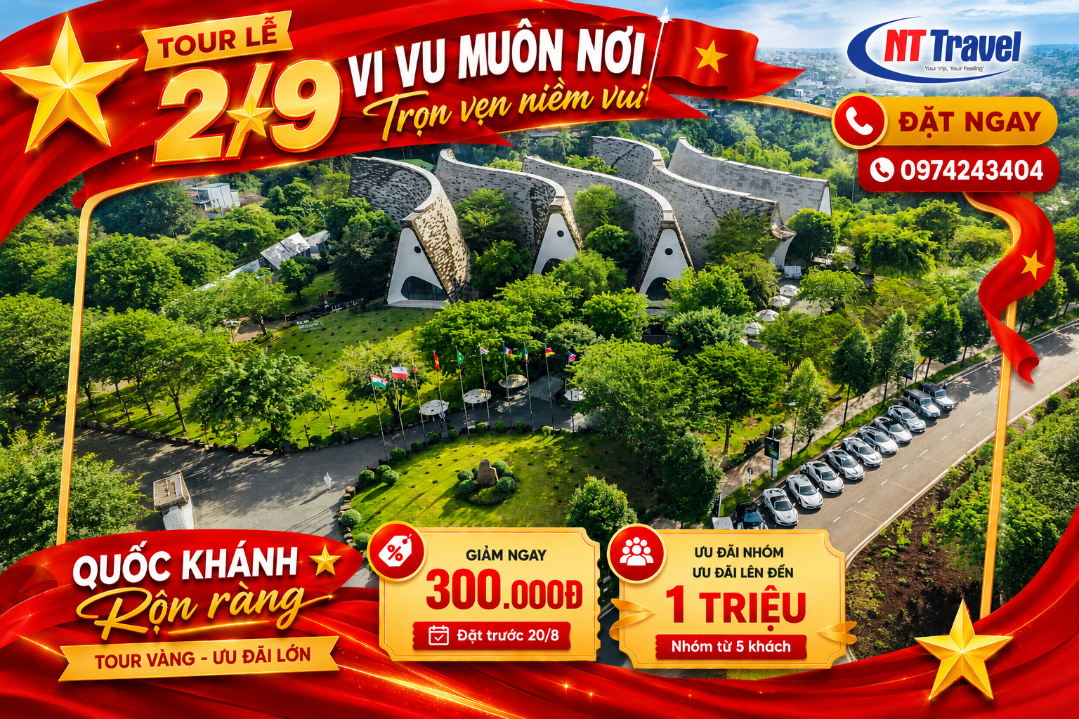 Tour Tây Nguyên 3 Ngày 3 Đêm Lễ 2/9 | Măng Đen – Pleiku – Buôn Ma Thuột – Tà Đùng