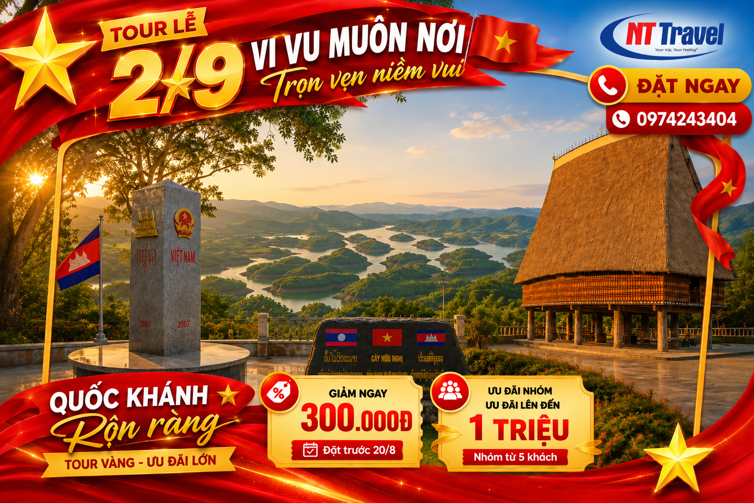 Tour Tây Nguyên 4 Ngày 4 Đêm Lễ 2/9 | Xe Limousine Từ TP.HCM