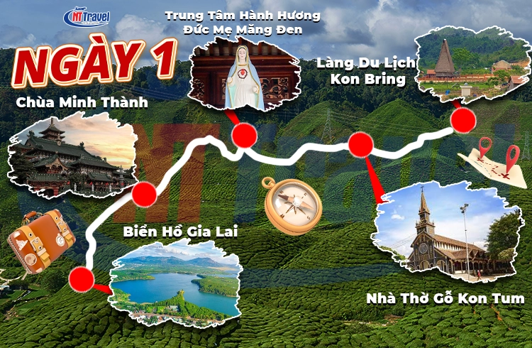 Ngày 01 TP.HCM - Pleiku - Biển Hồ - Kon Tum - Măng Đen