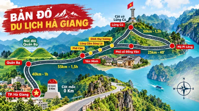 Bản Đồ Du Lịch Hà Giang Mới Nhất