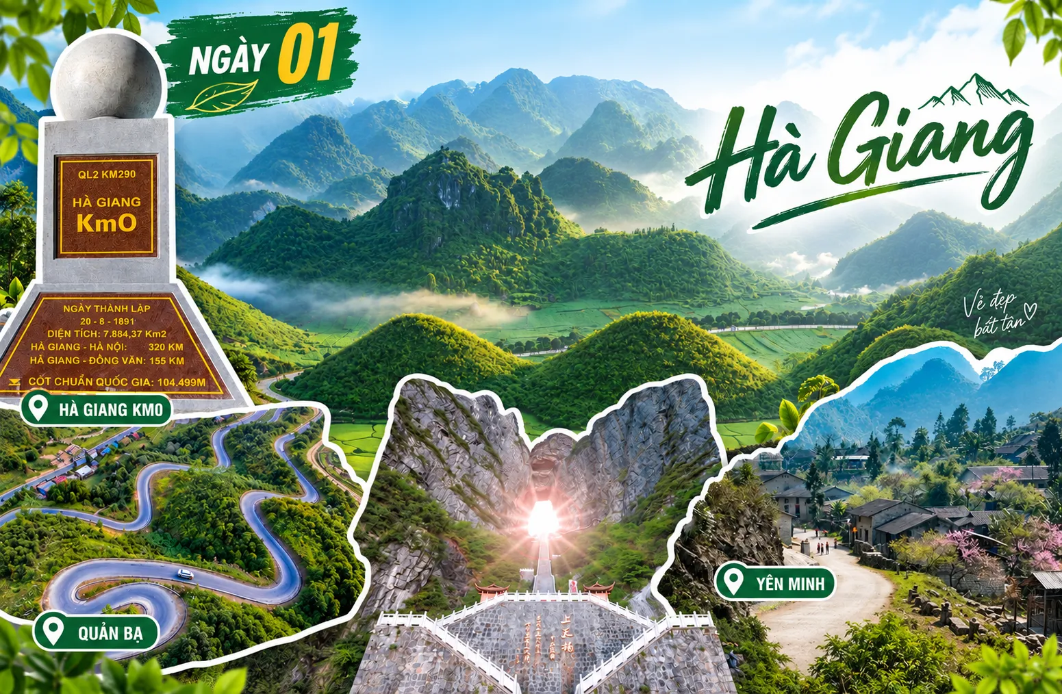 Ngày 1: TP.HCM – Sân Bay Tân Sơn Nhất – Sân Bay Nội Bài – Hà Giang – Quản Bạ – Yên Minh