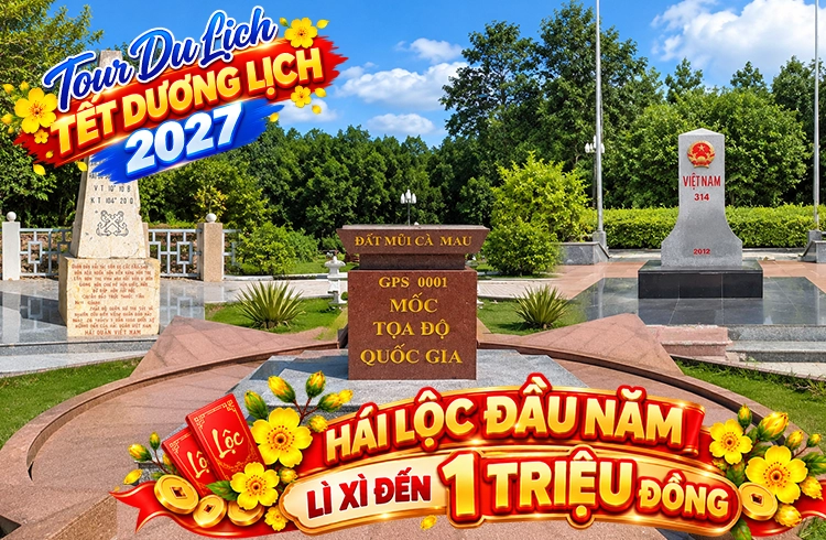 Tour 3 Cột Mốc Tết Dương Lịch: Đất Mũi Cà Mau - Hà Tiên - Đảo Hải Tặc